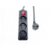 Microconnect MC-PSOO030150FRB power extension 1.5 m 3 AC outlet(s) Indoor Black