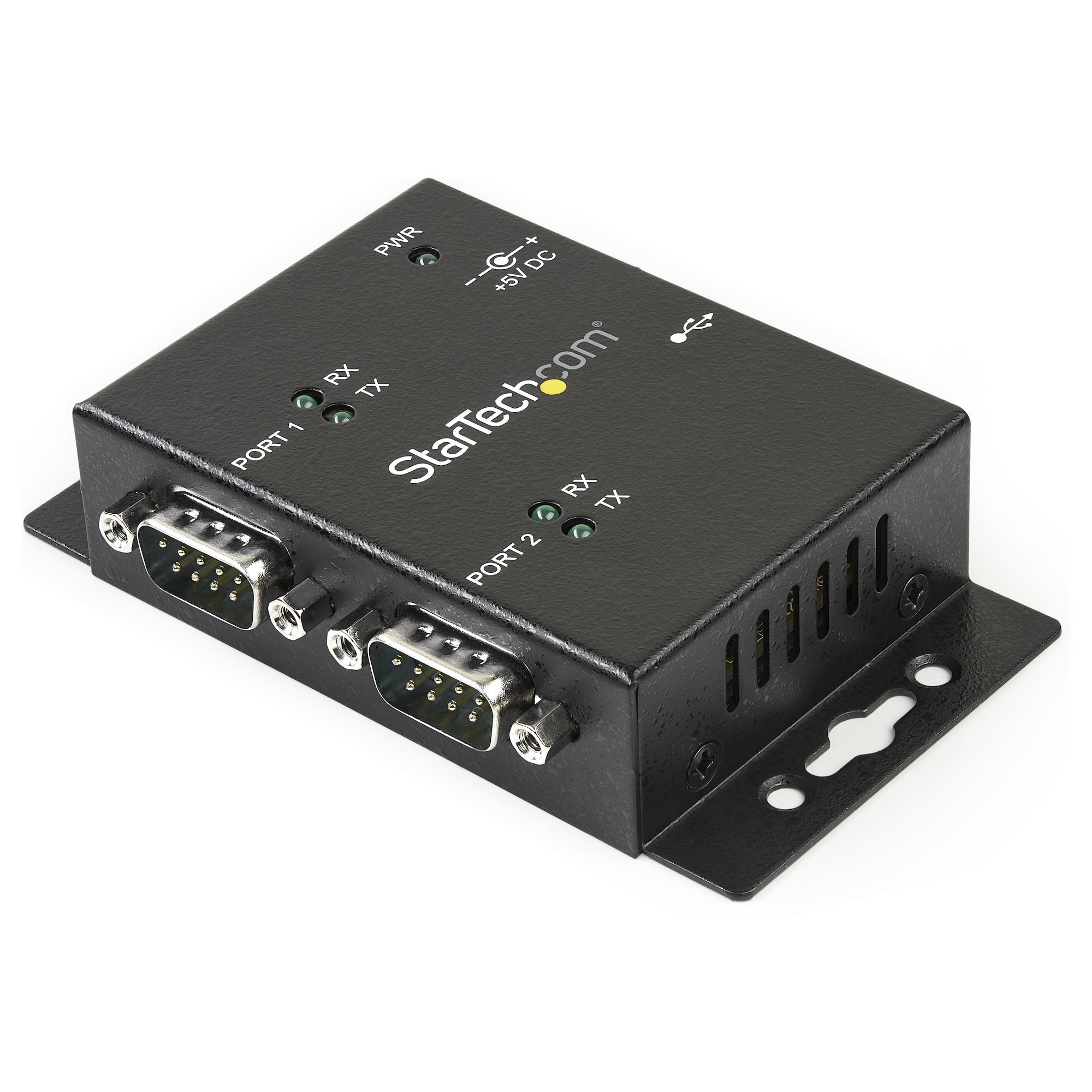 Image of StarTech.com 2 Port Industrial Wall Mountable USB to Serial...
