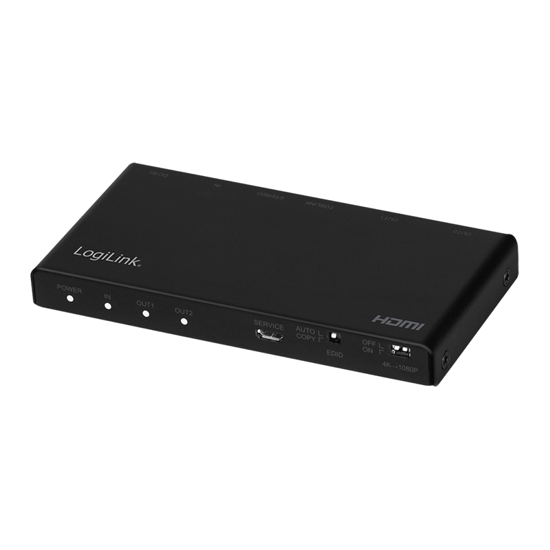 Image of LogiLink HDMI splitter, 1x2-Port, 4K/60 Hz, HDCP, EDID,audio...