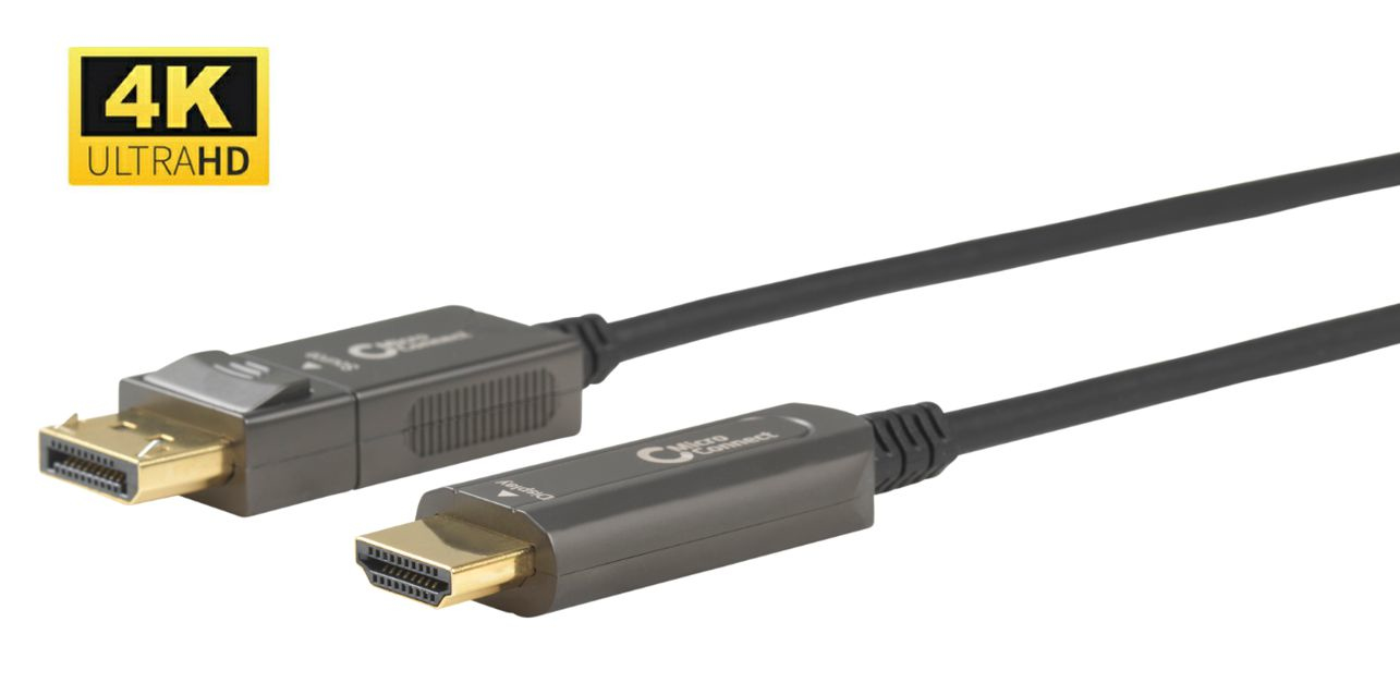 Image of Microconnect DP-HDMI-1000V1.4OP video cable adapter 10 m...