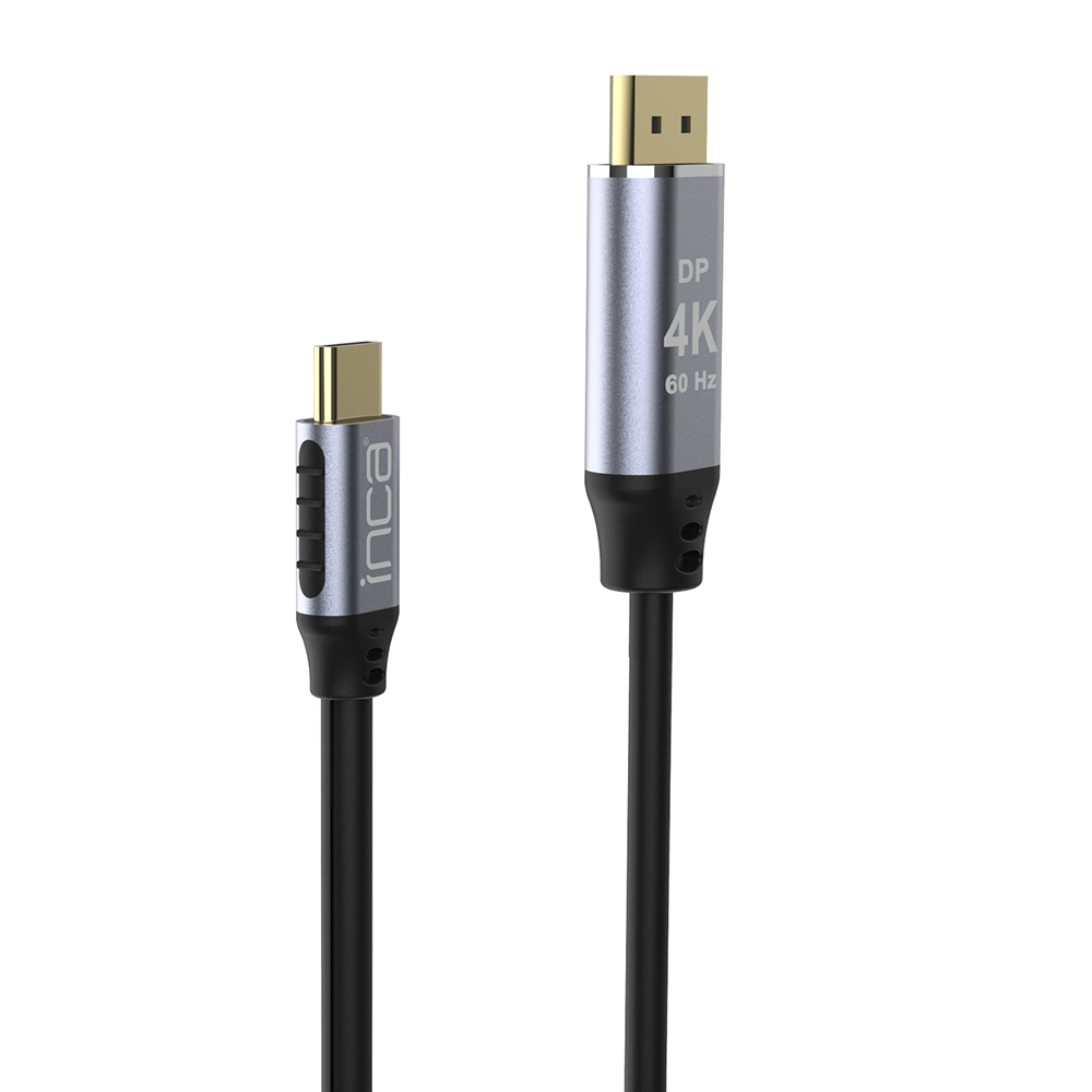 Inca ITCD-20 video cable adapter 2 m USB Type-C HDMI Black, Silver