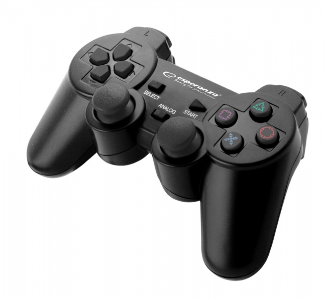 TROOPER Black USB 2.0 Gamepad Analogue / Digital PC, Playsta