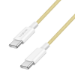 LogiLink USB 2.0 Type-C cable, C/M to C/M, nylon jacket, 60W, yellow, 1.5 m