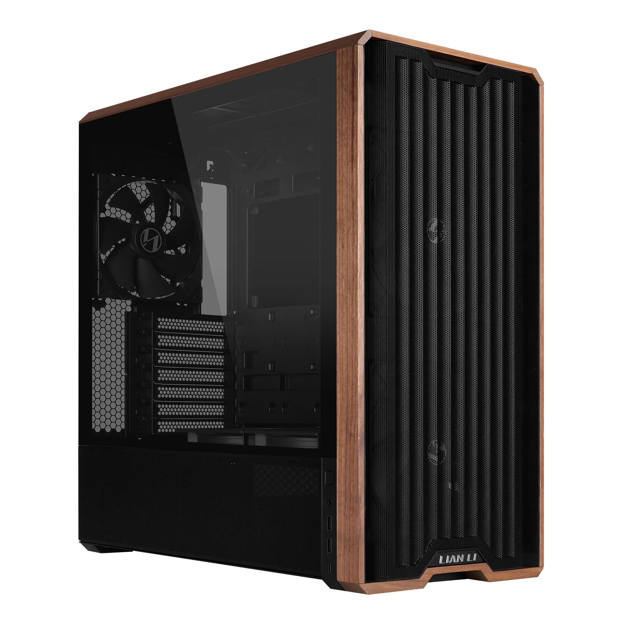 Lian Li Lancool LAN217X computer case Midi Tower Black, Wood