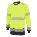 BEESWIFT High Visibility  Two Tone Long Sleeve T Shirt Saturn Yellow / Navy M