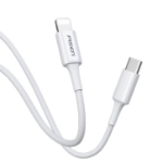 PISEN Lightning to USB-C PD Fast Charge Cable (1M) White - Support Safe Charge 3A, Stretch-Resistant, Reinforced, Durable, Apple iPhone/iPad/MacBook