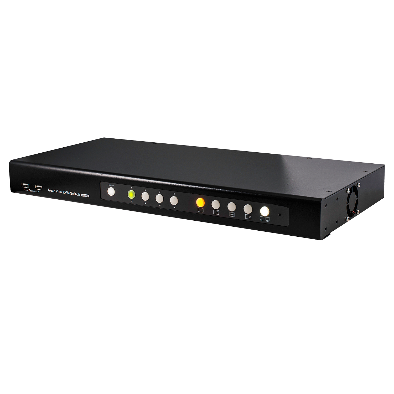 Lindy Quad View Pro KVM switch Rack mounting Black