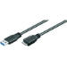 Microconnect USB3.0AB3MICRO USB cable 3 m USB 3.2 Gen 1 (3.1 Gen 1) USB A Micro-USB B Black