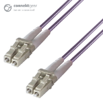 connektgear 20m Duplex Fibre Optic Multi-Mode Cable OM4 50/125 Micron LC to LC Purple 3-5 working days non cancellable non returnable