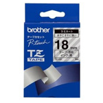 Brother Black on Clear Gloss Laminated Tape, 18mm label-making tape TZ