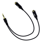 Moki ACC SPLITC audio cable 150 m 2 x 3.5mm 3.5mm Black