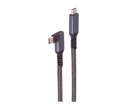 EU Product - USB-C Ladekabel 3.2 90� 100W PD Textil 1m thumbnail