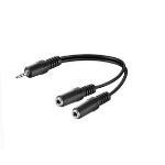 Microconnect 3.5mm - 2 x 3.5mm, M-F audio cable 0.2 m Black