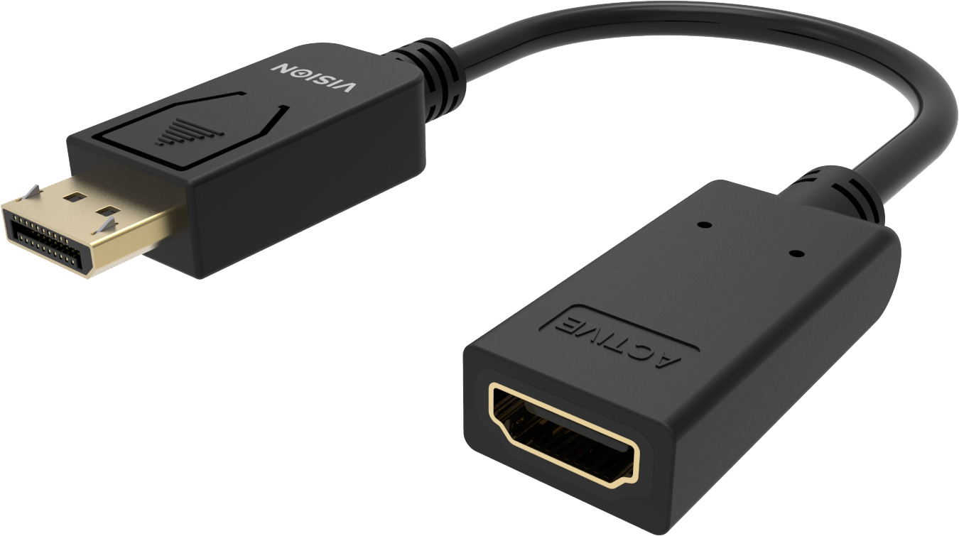 Image of Vision TC-DPHDMI/BL video cable adapter HDMI Type A (Standard)...
