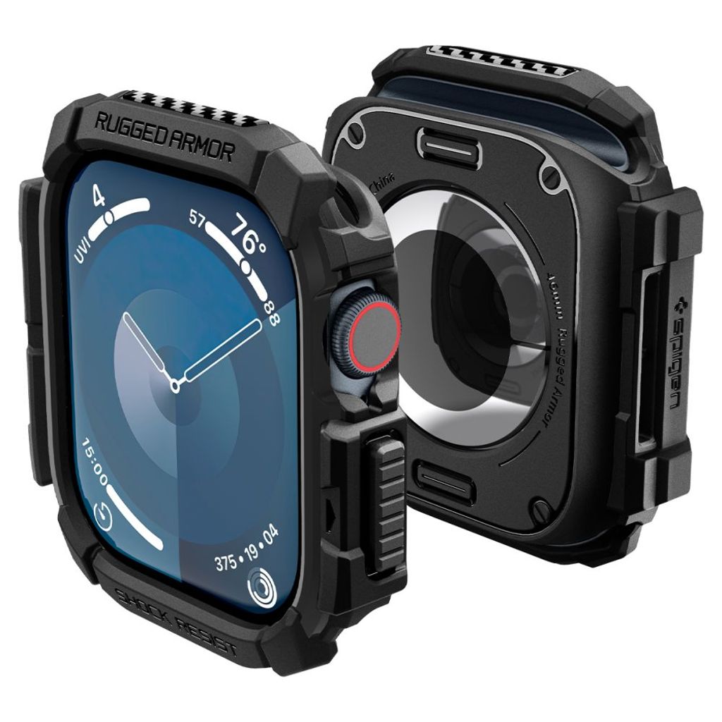EU Product - Rugged Armor Case for Apple Watch 10 46mm - Black thumbnail