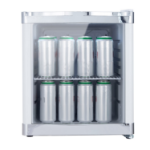 electriQ 48 Litre Drinks Fridge - White with Chrome Strips