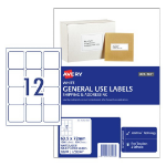 Avery 938208 printer label White Self-adhesive printer label