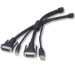Belkin OmniView KVM Cables for SOHO Series with Audio, 1.8m, USB/DVI-I Dual Link 1.8m Black KVM cable