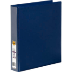 MARBIG CLEAR VIEW INSERT BINDER A4 4D RING 38MM BLUE