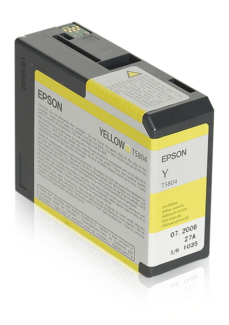 Image of Epson C13T580400/T5804 Ink cartridge yellow 80ml for Epson Stylus...