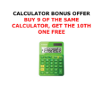 Canon LS123KMGR METALLIC GREEN 12 DIGIT DESKTOP CALCULATOR - BUY 9 GET 1 FREE