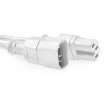 ACT Netsnoer C14 - C15 wit 2 m