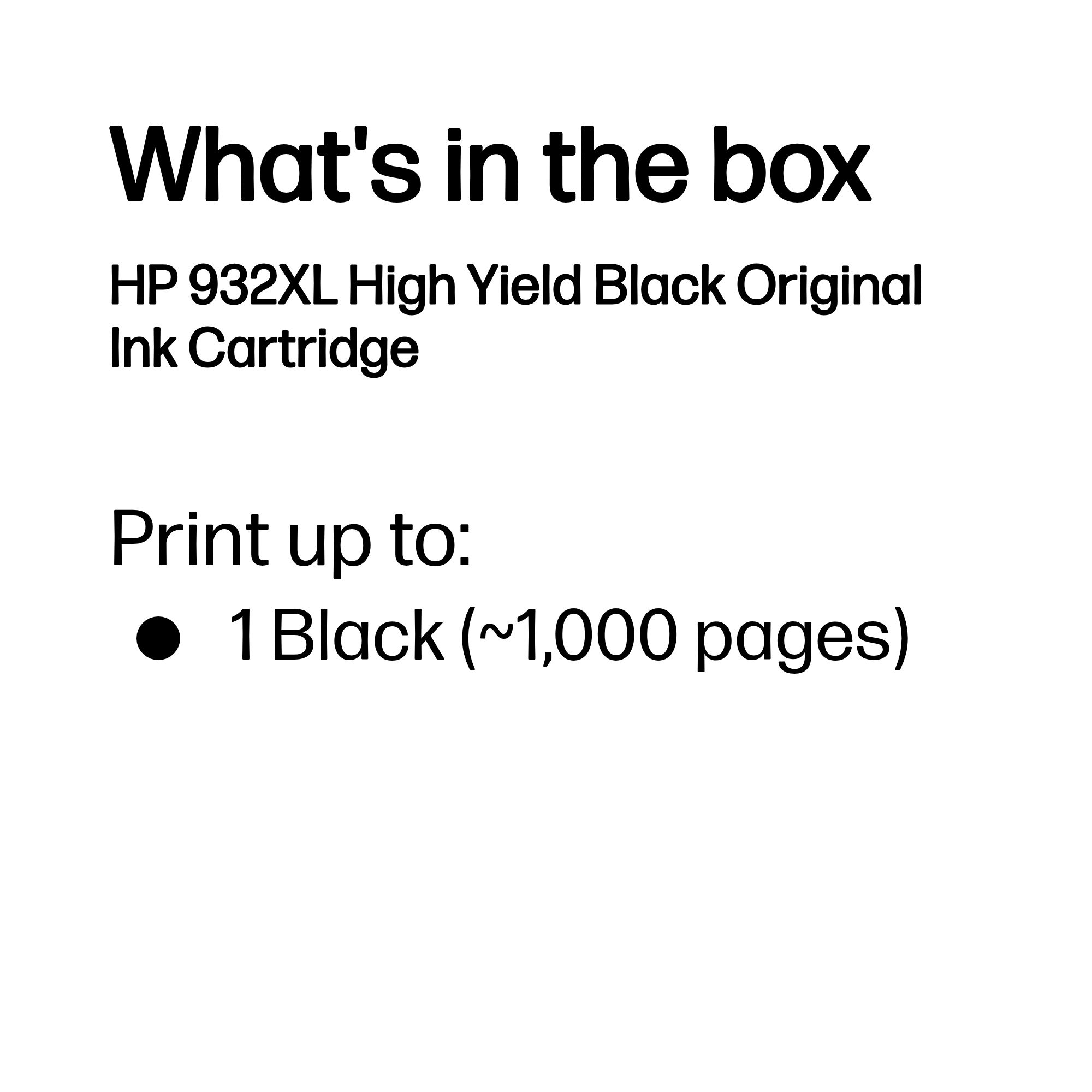HP 932XL Original Ink Cartridge High Yield Black CN053AE