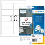 HERMA Repositionable address labels A4 96x50,8 mm white Movables 96x50,8 mm 250 pcs.