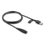DeLOCK 90987 electriciteitssnoer Zwart 1,2 m USB A 2-pin