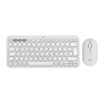 Logitech 920-012204 keyboard Mouse included Universal RF Wireless + Bluetooth QWERTZ German White