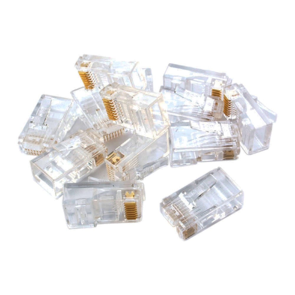 Videk RJ12 6 Way Crimp Plug - 50 Pack