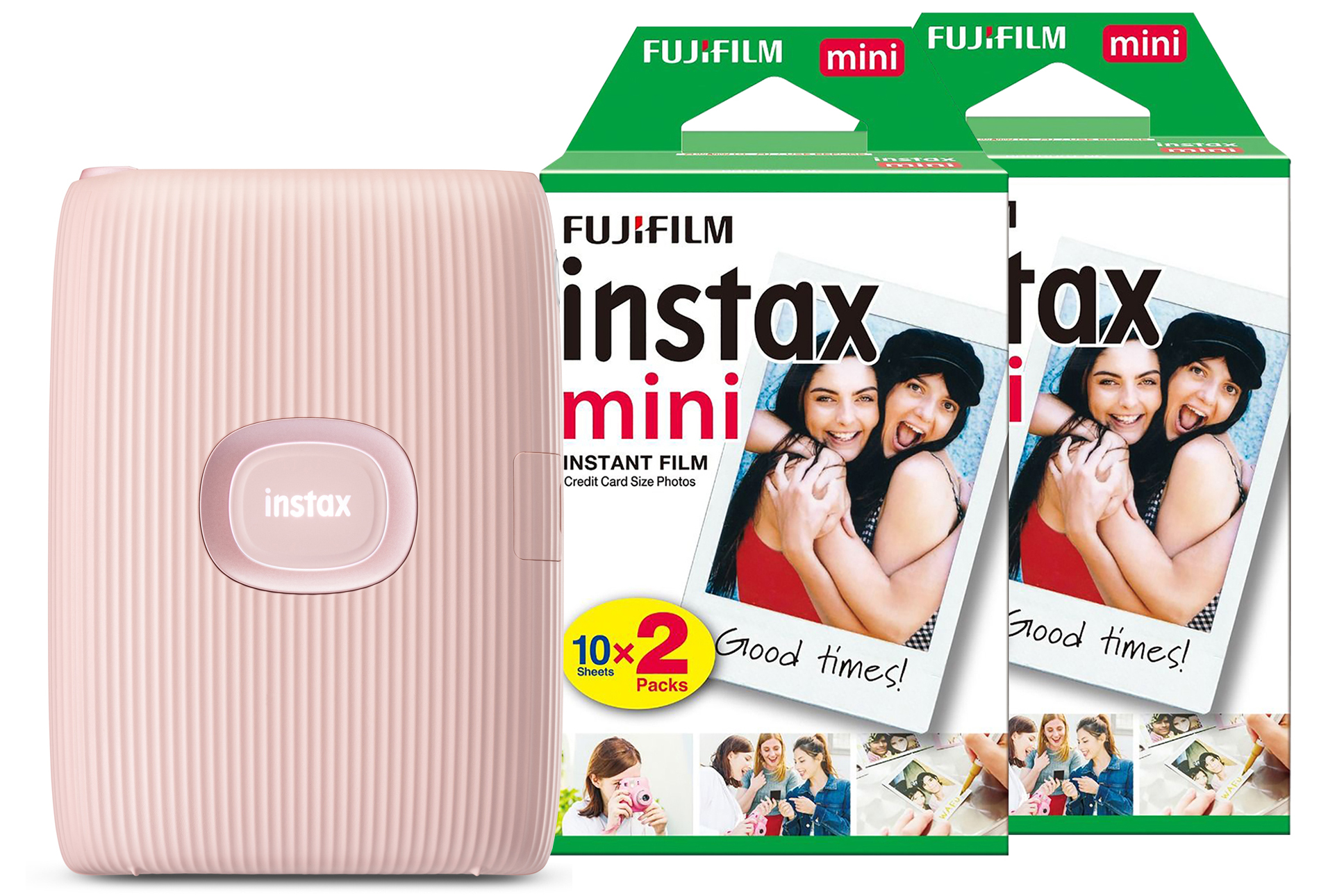 16767234+40 FUJI Instax Mini Link 2 Wireless Photo Printer with 40 Shot Pack - Soft Pink