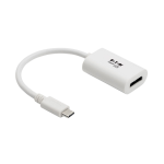 Tripp Lite U444-06N-DP4K6W USB-C to Displayport 4K 60Hz Adapter, White