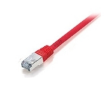 Equip Cat.6A S/FTP Flat Patch Cable, 3m, red