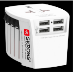 Skross World Wide Grounded Travel Adapter + 4xUSB-A  4.8A