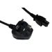 Cables Direct UK Mains Black 1.8 m C5 coupler BS 1363