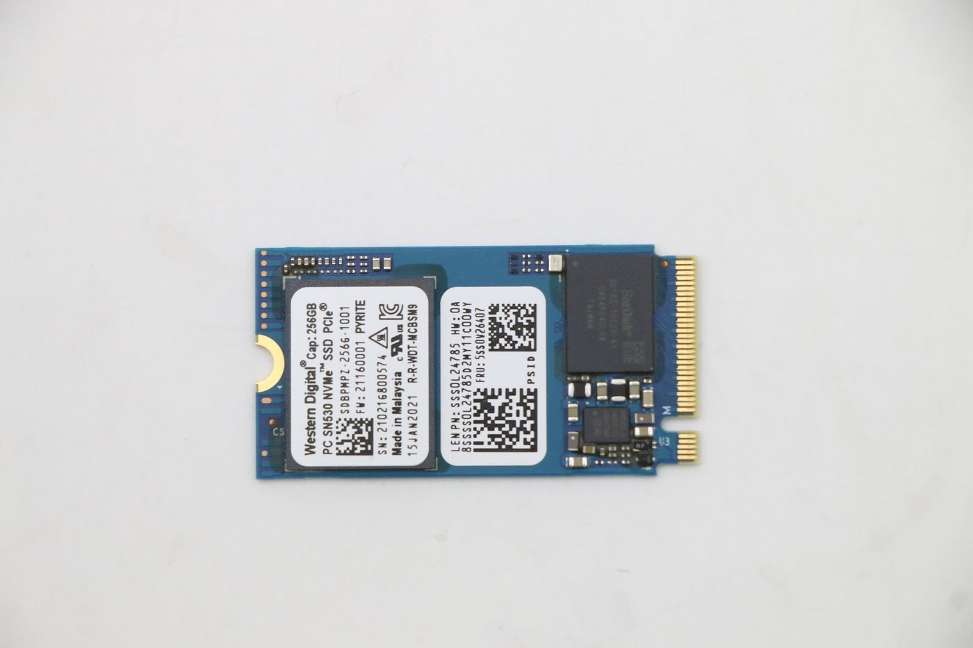 Image of Lenovo SSD M.2 PCIe NVMe FRU M.2-2242 256GB Gen3x4 RoHS WD -...