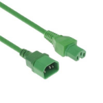 ACT Netsnoer C14 - C15 groen 2 m