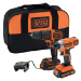 Black & Decker BCK25S2S-GB Cordless Combi Drill and Impact Driver Kit - 18V