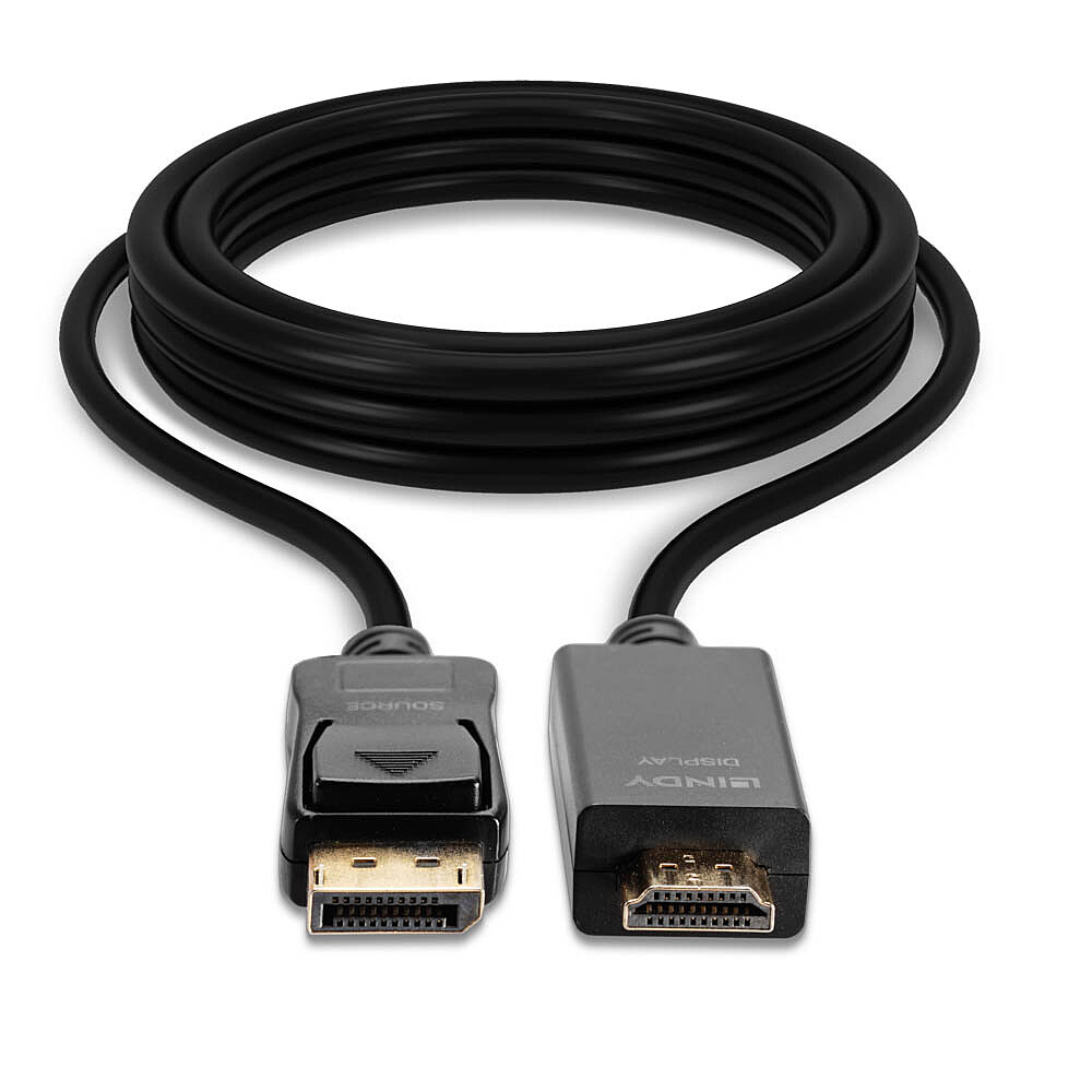 LINDY Cavo Active DisplayPort 1.4 - 5 Metri, Adatto Per Monitor E Schermi Ad Alte Prestazioni - 5