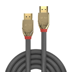 Lindy 37865 HDMI kabel 7,5 m HDMI Type A (Standaard) Goud, Grijs