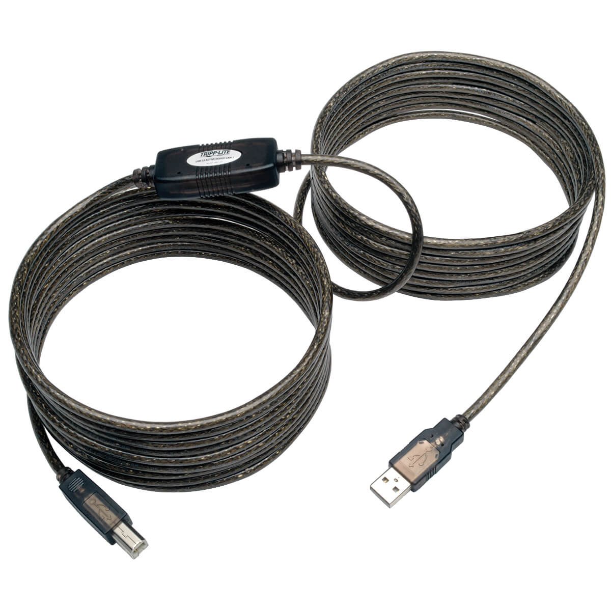 Image of Tripp Lite U042-025 USB 2.0 A to B Active Repeater Cable (M/M), 25...