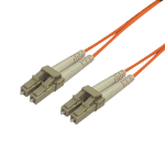 Videk 50/125 OM3 LC to LC Duplex Fibre Optic Patch Cable Orange 30m
