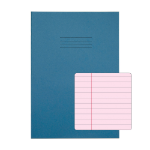 Rhino A4 Special Exercise Book 48 Page Light Blue with Tinted Pink Paper F8M (Pack of 50)