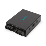 Digitus DN-82124 netwerk media converter 1000 Mbit/s 1310 nm Multimode, Single-mode Zwart