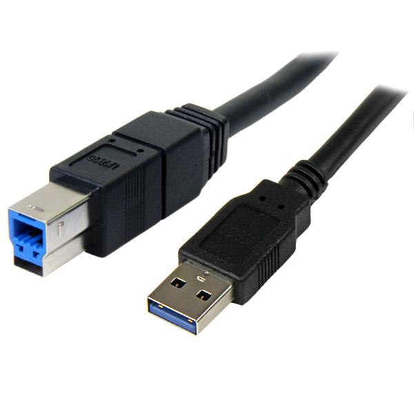 Image of StarTech.com 3m Black SuperSpeed USB 3.0 Cable A to B - M/M