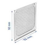 DeLOCK Fan Grill 92 x 92 mm aluminum – fan dust filter with stainless steel filter mesh