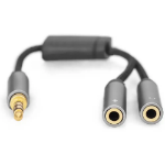 Digitus AUDIO HEADSET SPLITTER 3.5MM TO 2x3.5MM ALUMINIUM HOUSING DB-510320-002-S