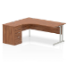 Dynamic Impulse Cantilever Left Crescent Desk Workstation