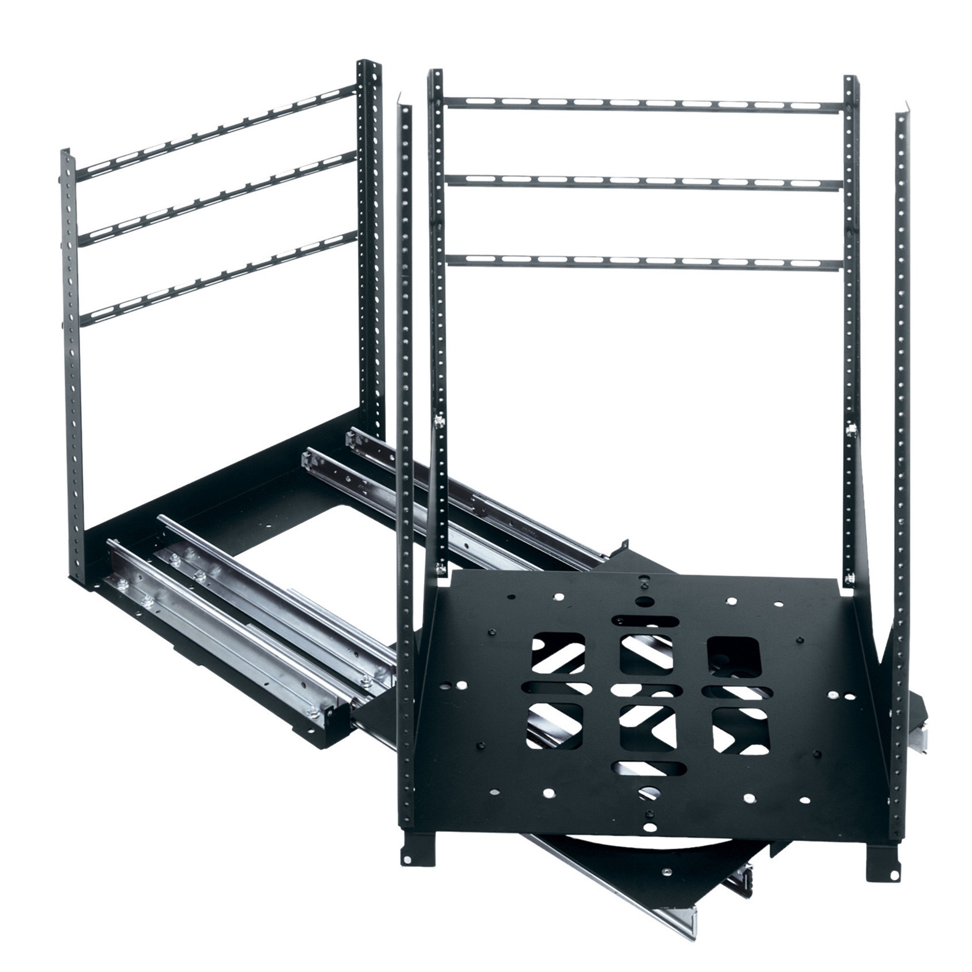 Photos - Server Component Atlantic Middle  SRSR Series Slide Out Rotating Rail System Rack - SRSR SRSR-4-24 